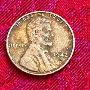 Vintage 1942 S Lincoln Wheat One Cent